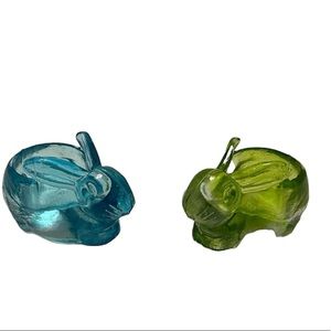 Easter Bunny small glass Candy Dishes (2)